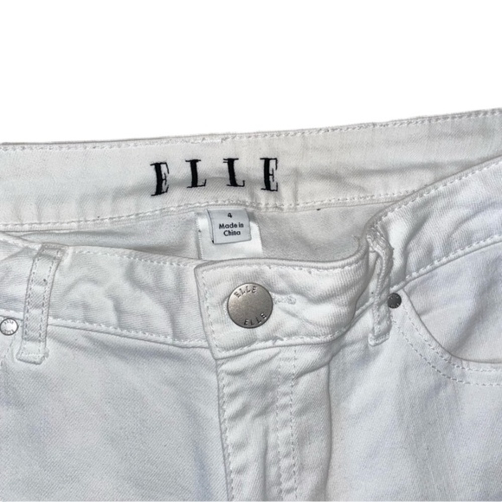 ELLE MID RISE WHITE JEANS SIZE 4 - Picture 4 of 5